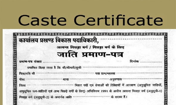 Caste validity certificate