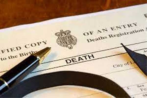 fake death certificate