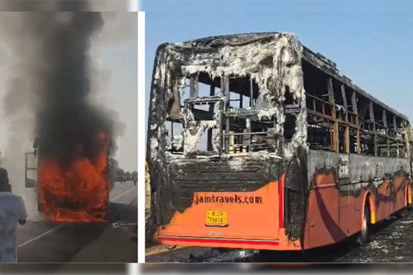 Jaisalmer Jodhpur highway bus accident 