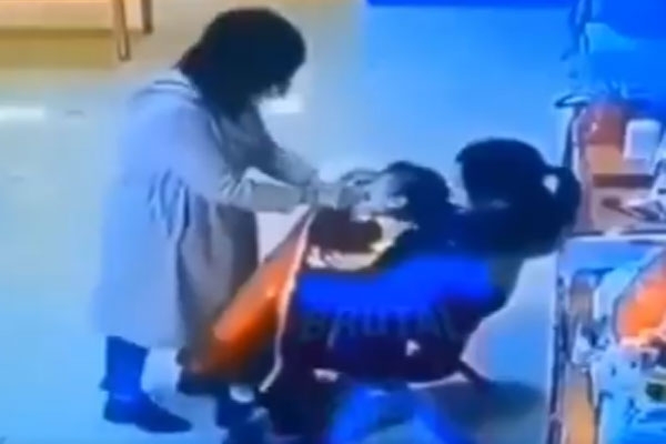 teacher started hitting little girl