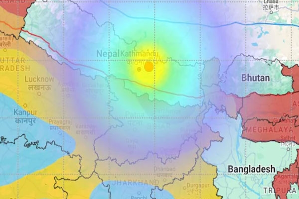 Earthquake tremors in Nepal