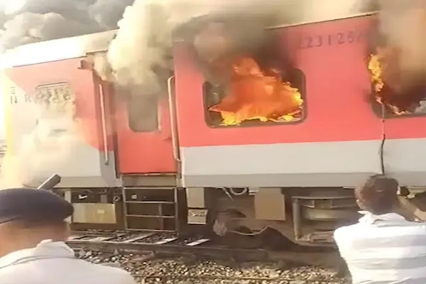 Garib Rath Express catches fire Garib Rath Express catches fire