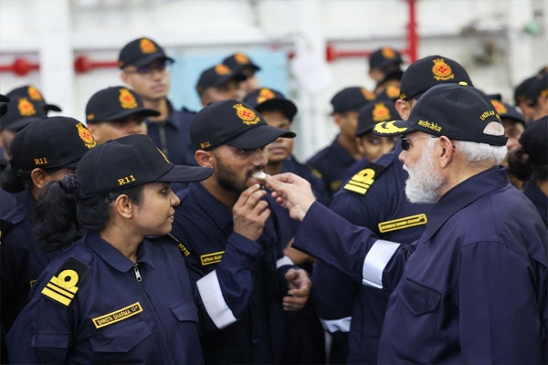 Modi celebrates Diwali with INS soldiers