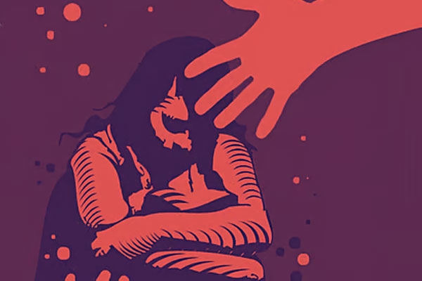 distorted face of businessman