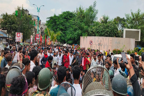  navratri durga devi insult case, wardha police security,
