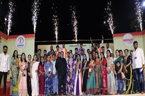 Namdar Akash Dada Fundkar Garba Utsav 2025, Shivneri Group Garba Khamsgaon, Garba Festival Maharashtra 2025, Akash Dada Fundkar Garba Event, Khamsgaon Garba Celebration, Navratri Garba Events 2025, Garba Competitions Maharashtra, Garba Princess Neha Khanchandani, Garba Queen Devyani Ugale, Garba Prince Kumar Yuvraj Sharma, Khamsgaon cultural events, Navratri Garba Khamsgaon, Garba festival sponsors Khamsgaon, BJP leaders Garba Maharashtra, Garba event organization Maharashtra, Traditional Garba Maharashtra
