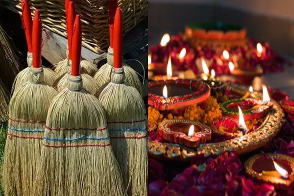 Buying a broom for Diwali