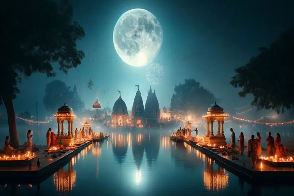Amrit falls from on Sharad Purnima