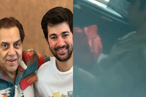 karan-deol-with-dharmendras-ashes karan-deol-with-dharmendras-ashes