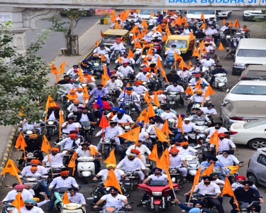 उत्तर नागपुरात भव्य बाईक रॅली