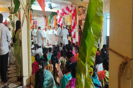 तभा तुळशी विवाहात माहेरची भगवी अन् सासरची पांढरी टोपी