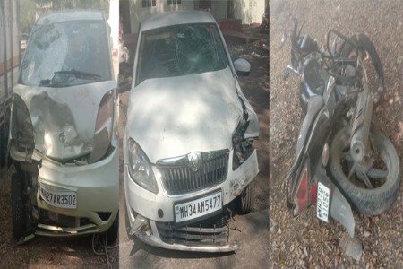 कुर्‍हा - तिवसा मार्गावर भीषण अपघात