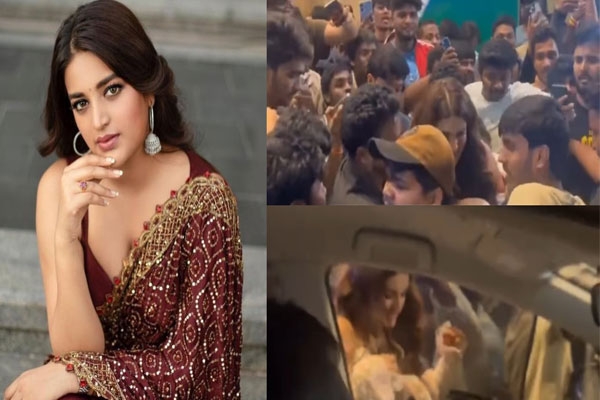 Nidhhi Agerwal viral video, Nidhhi Agerwal fans crowd incident,