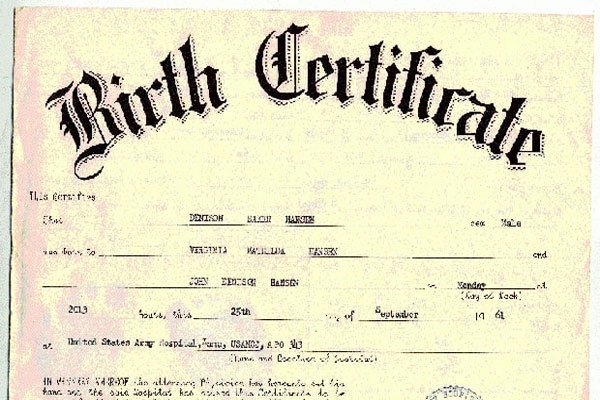 birth certificate 