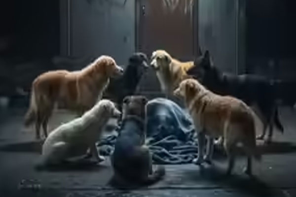 Dogs on a newborn baby overnight