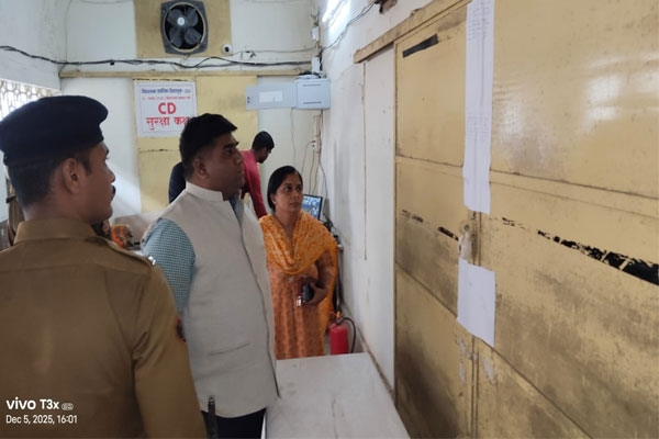 strong room inspection, EVM security, Bhandara municipal elections, voting equipment safety, district collector Rajendrakumar Jadhav, Vanganga auditorium, police headquarters, CCTV surveillance, security personnel deployment, access control, night patrol, election materials protection, unauthorized entry prevention, election commission guidelines, voting machine safety measures, Bhandara election security