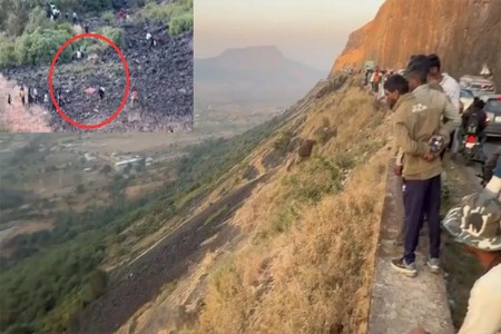 नाशिकमध्ये भीषण अपघात: इनोवा दरीत कोसळून ५ जणांचा मृत्यू