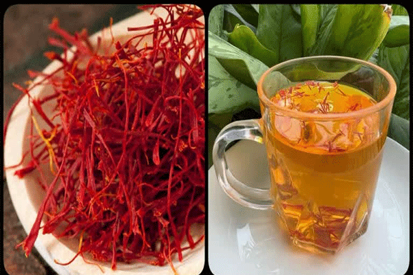 Saffron-cardamom tea 