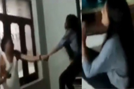 प्रियकरासोबत पकडल्या गेली मुलगी, वडिलांनी केला चप्पलांचा पाऊस,VIDEO