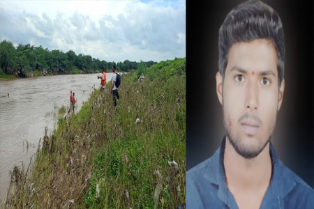 बैलांना आंघोळीसाठी नेलेला युवक पिढी नदीच्या पात्रात बुडाला