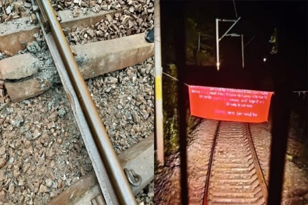 सरंडा जंगलात नक्षलवादी हल्ला; रेल्वे ट्रॅक उडवून गाड्या ठप्प!