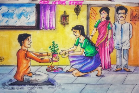 रक्षाबंधन विशेष : भावाकडून तुळस भेट..!