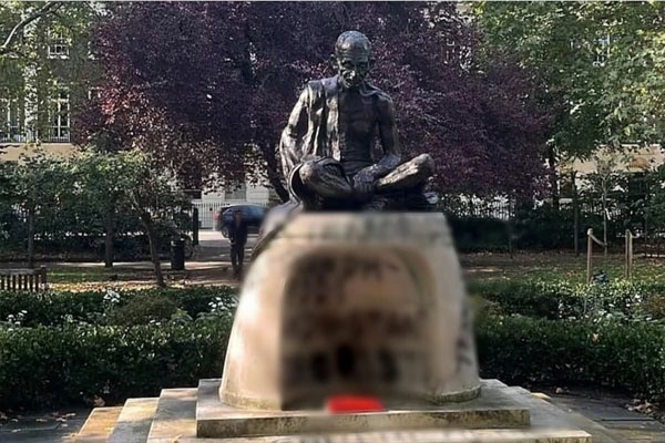 Gandhi statue attacked in London