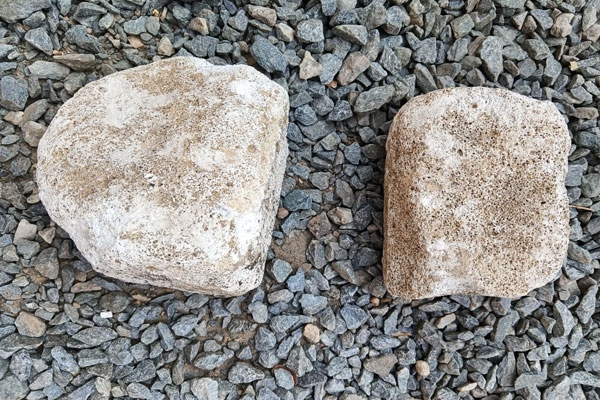 Perhodi village, Cement-colored debris, Bhandara district,