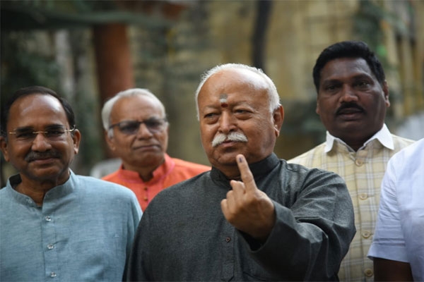 Dr. Bhagwat appealed for voting