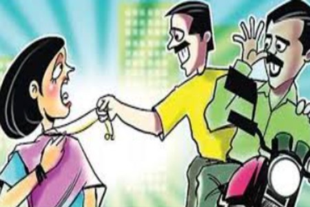 महिलेचे मंगळसूत्र हिसकाविले