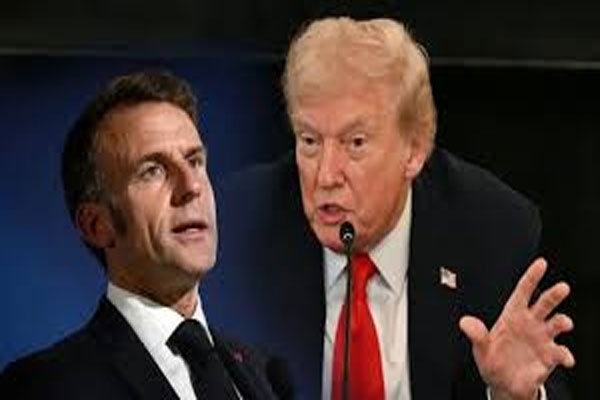 macron and trump angry