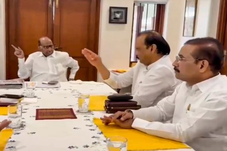 काका-पुतण्याची चर्चा! शपथेपूर्वी एनसीपी विलयाचा ‘अंतिम’ Video Viral