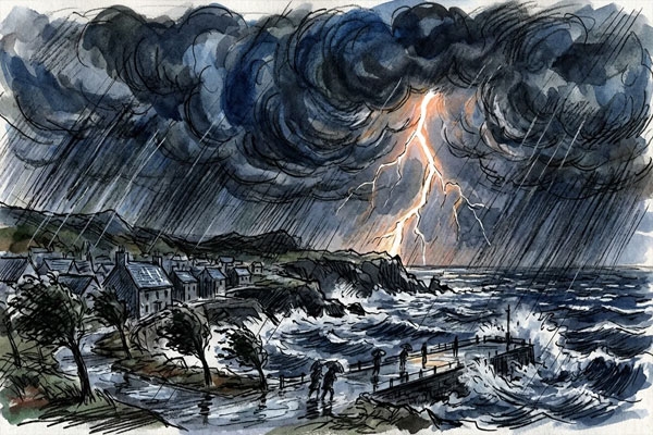 Warning of stormy rain in the state. Warning of stormy rain in the state.