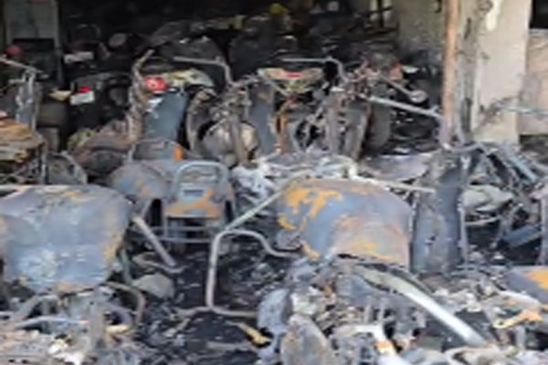 Worker himself set fire to 