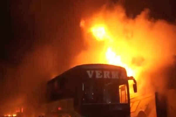 bhopal ISBT fire 8 buses gutted in massive blaze, losses estimated at rs 5 crore