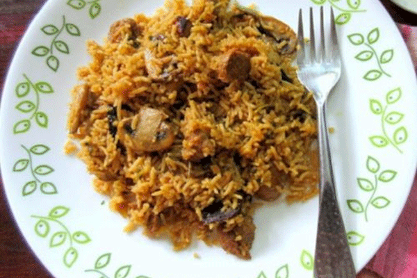 soya-mushroom-biryani