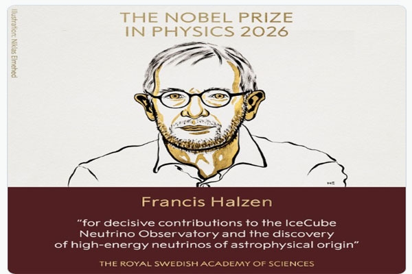 2026 nobel prize in physics: francis halzen wins for icecube neutrino observatory research