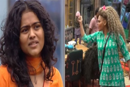 'मी एकटी नल्ली' राखीने उडवली रुचिताची खिल्ली video 