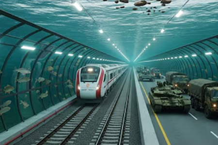 भारतातील पहिल्या पाण्याखालील रोड-कम-रेल्वे बोगद्याला मंत्रिमंडळाची मंजुरी