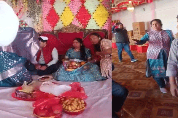 तिसरं लग्न करत होता पती, लग्न मंडपात आली पहिली पत्नी आणि कॉलर धरून केली मारहाण