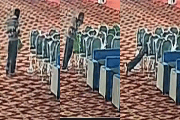 लग्न समारंभात वधूच्या मामाचा अचानक मृत्यू; खुर्चीवर पडताना घटना सीसीटीव्हीवर कैद