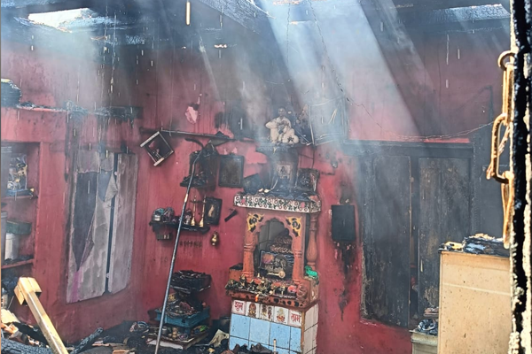 वाघादा जाळून 