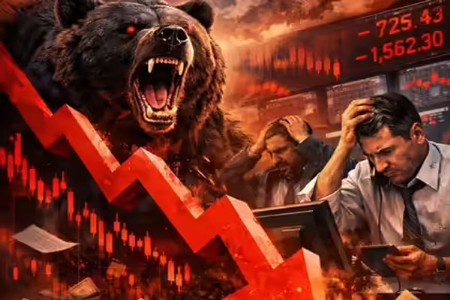 शेअर बाजारात गुंतवणूकदारांचे ६ लाख कोटी स्वाहा!