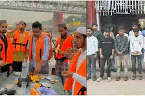 वाराणसीमध्ये बोटीवर इफ्तार; चिकन बिर्याणी खाल्ली आणि गंगेत फेकली हाडे