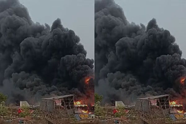 Massive fire, plastic bag manufacturing company, Chiplun fire incident