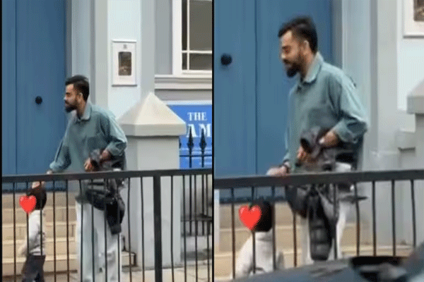 लंडनच्या रस्त्यावर अकायसोबत दिसला विराट; VIDEO व्हायरल