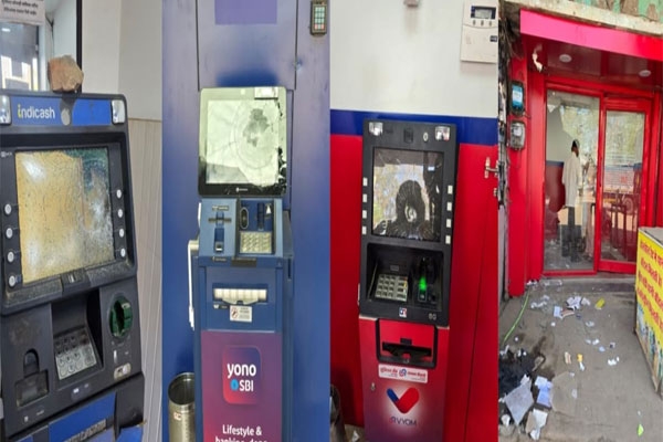 ATM glass breaking incident Gondia