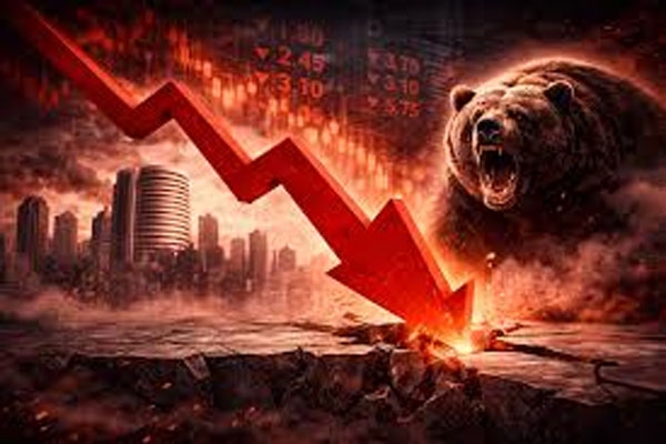 Sensex falls by 2000 points