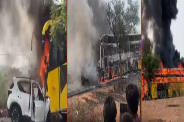 Karnataka bus car accident Yadgir,