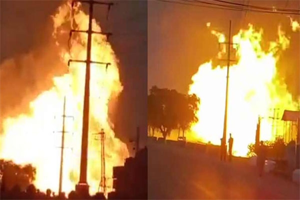 Gas pipeline burst in Pakistan